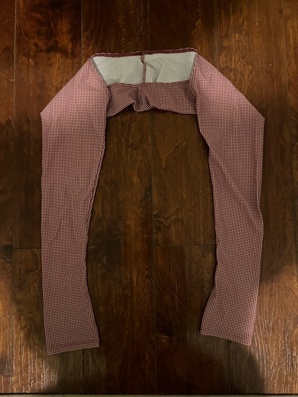 EUC Rat Boi Gingham Red Cropped Swim Coverup Shrug Size Medium